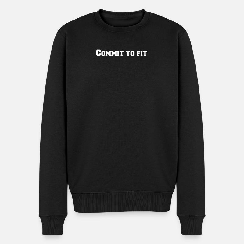 Fitness - Commit to fit - Men's Premium Organic Jumper - black