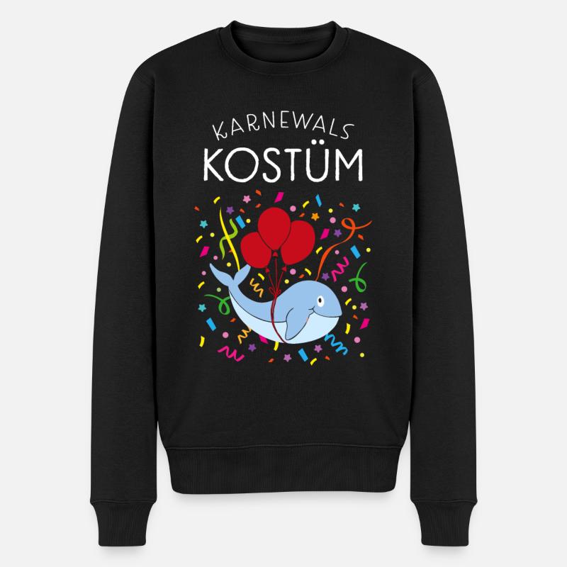 Karnewal Karneval Fasching Konfetti Kostümersatz - Männer Premium Bio Pullover - Schwarz