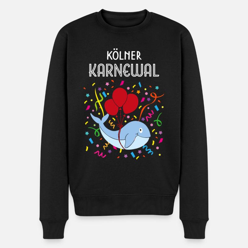 Kölner Karnewal Karneval Konfetti Kölle Köln - Männer Premium Bio Pullover - Schwarz
