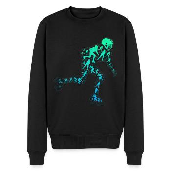 Roller Skating Silhouette Roller Skater - Men's Premium Organic Jumper - black - Front - Nico (187cm)