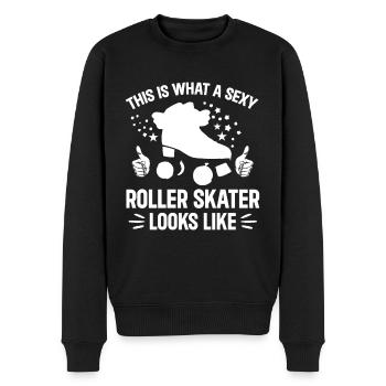 Roller Skates Roller Skating - Sexy Roller Skater - Men's Premium Organic Jumper - black - Front - Nico (187cm)