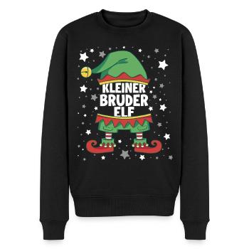 Kleiner Bruder Elf - Männer Premium Bio Pullover - Schwarz - Vorne - Nico (187cm)