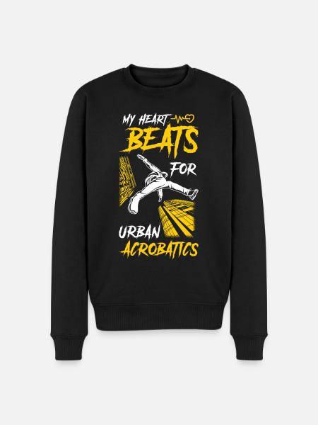 Urban Parkour Athlete Freerunning - Men's Premium Organic Jumper - black