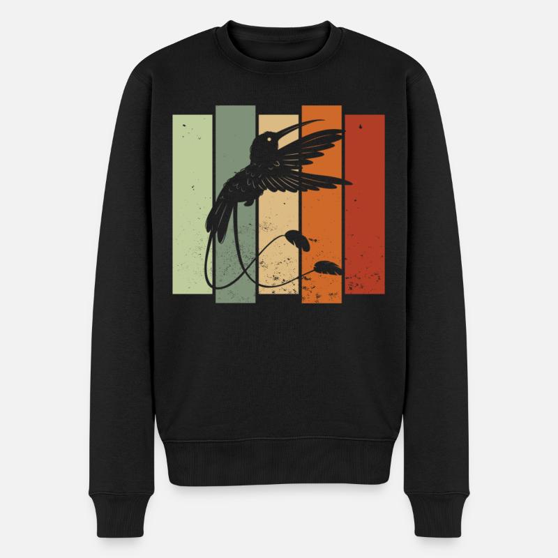 Quetzal Bird Retro Birdwatching Birdwatcher - Pull Premium bio Homme - noir