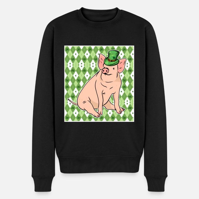 Cochon chanceux - Pull Premium bio Homme - noir