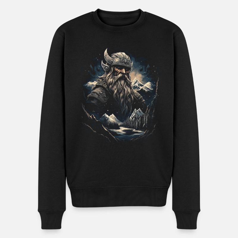 Drakkar viking Scandinavie Exploration - Pull Premium bio Homme - noir