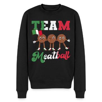 Boulette de viande de l’équipe - Pull Premium bio Homme - noir - Devant - Nico (187cm)