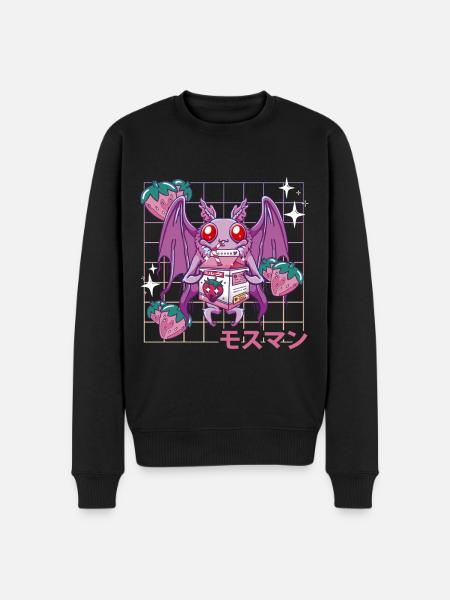 Mothman Strawberry Milk Shake - Men's Premium Organic Jumper - black