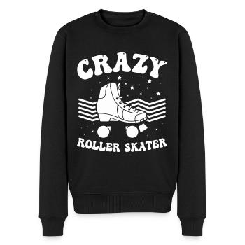 Roller Skates Roller Skating - Crazy Roller Skater - Men's Premium Organic Jumper - black - Front - Nico (187cm)