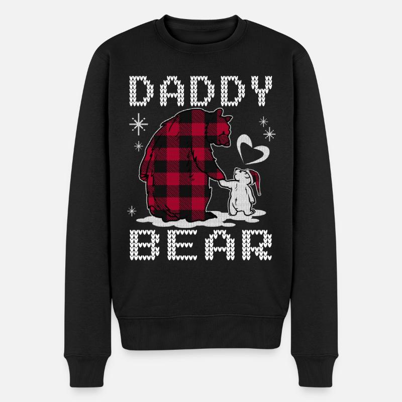 Papa ours - Pull Premium bio Homme - noir