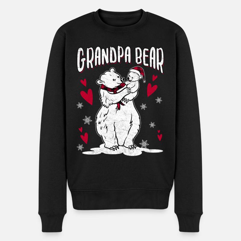 Grand-père ours - Pull Premium bio Homme - noir