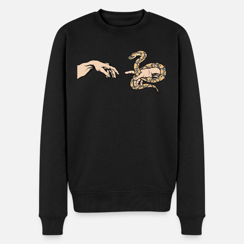 Python Love Funny Python Snake - Men's Premium Organic Jumper - black