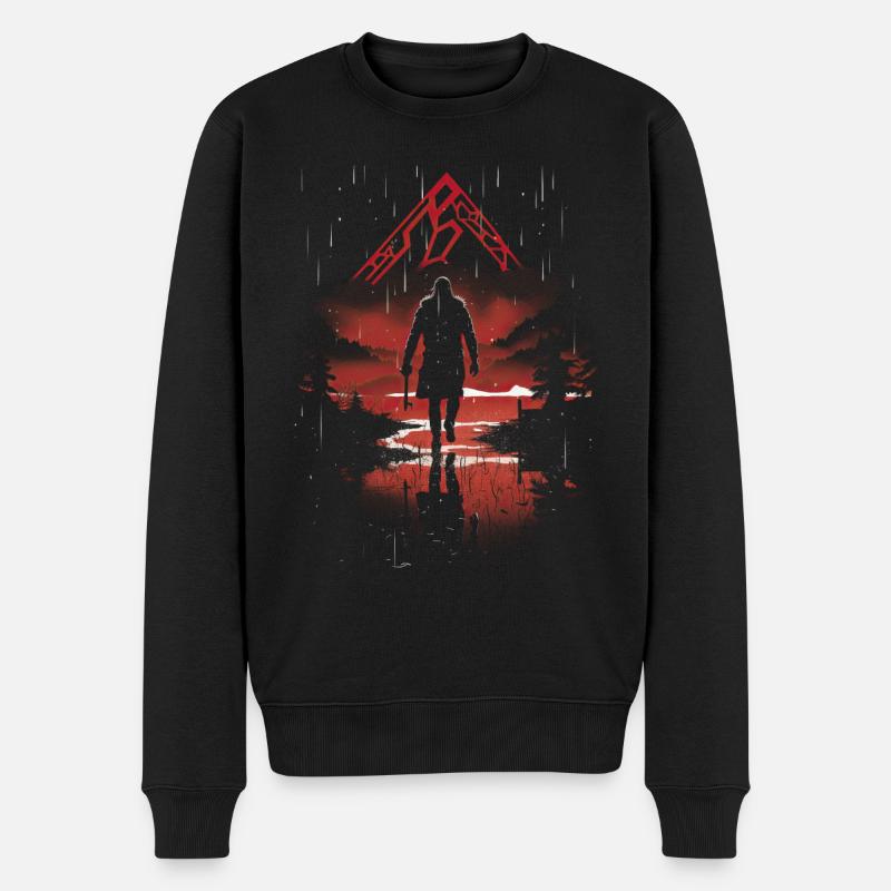 Viking Silhouette Scandinavie Viking - Pull Premium bio Homme - noir
