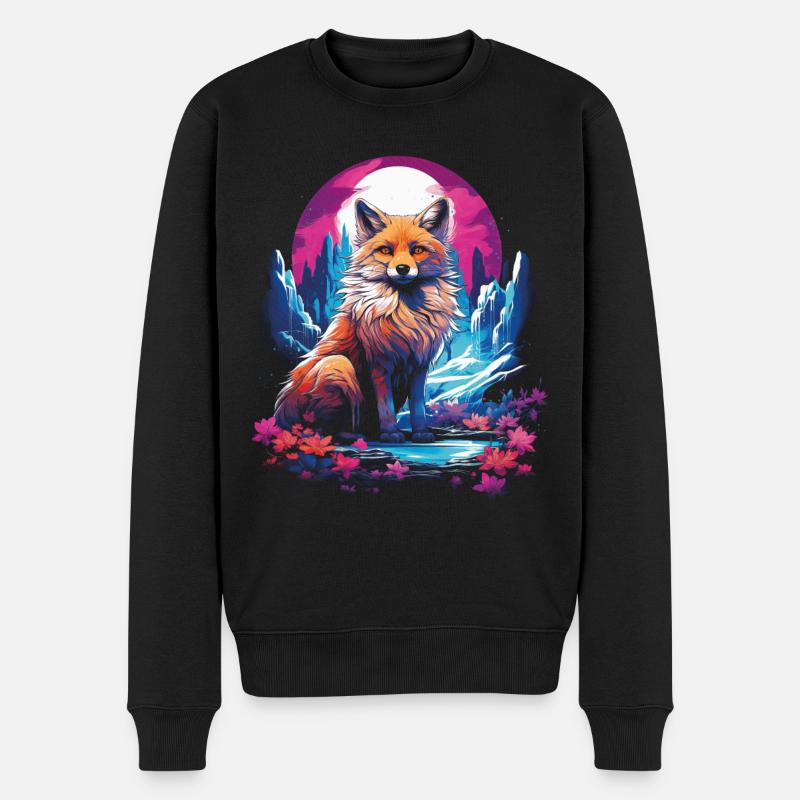 Fantay Fox Renard magique - Pull Premium bio Homme - noir