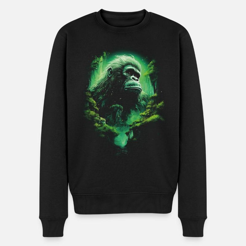 Orang-outan singe chimpanzé - Pull Premium bio Homme - noir