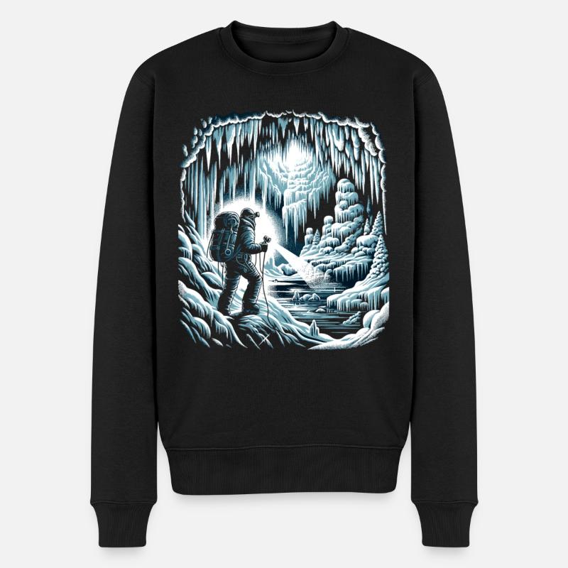 Eishöhlen-Abenteuer-Bekleidung Eishöhle - Männer Premium Bio Pullover - Schwarz