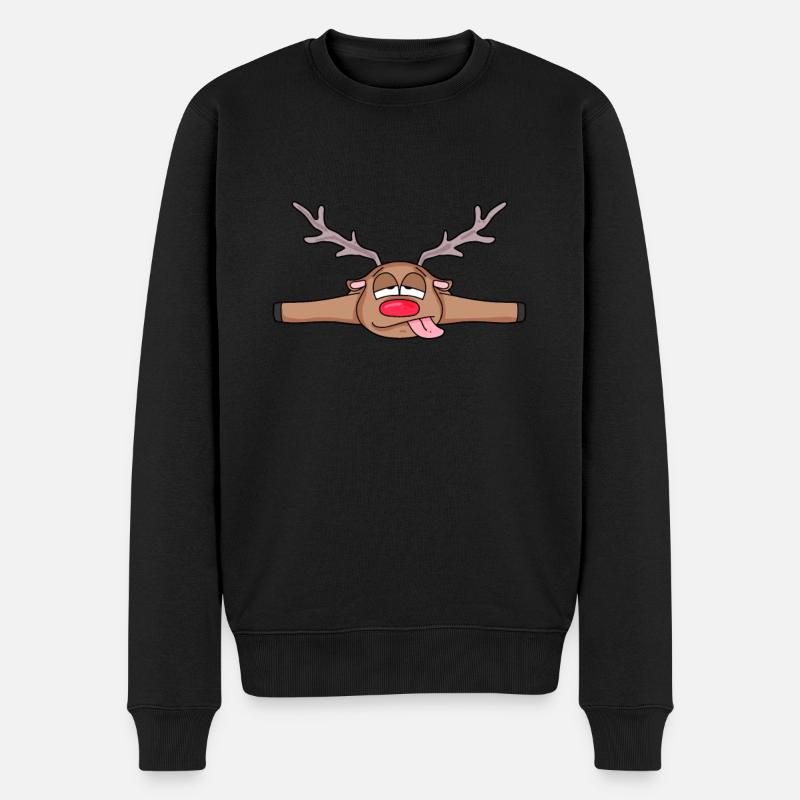 Reh liegend - Männer Premium Bio Pullover - Schwarz