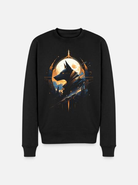 Anubis God Gaming Egyptian - Men's Premium Organic Jumper - black