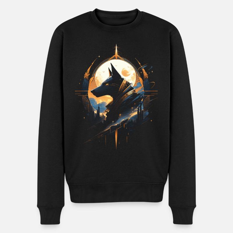 Anubis God Gaming Égyptien - Pull Premium bio Homme - noir