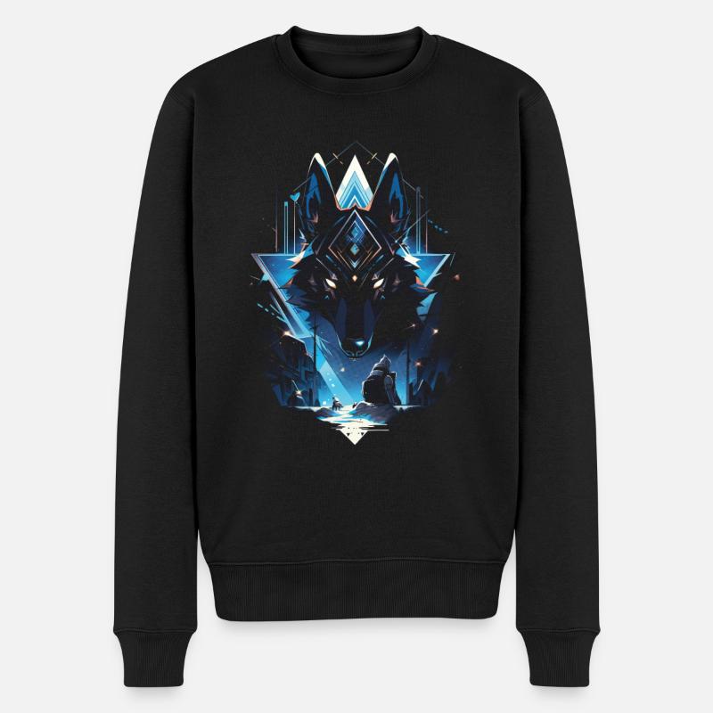 Anubis Gott Gaming Ägypter - Männer Premium Bio Pullover - Schwarz