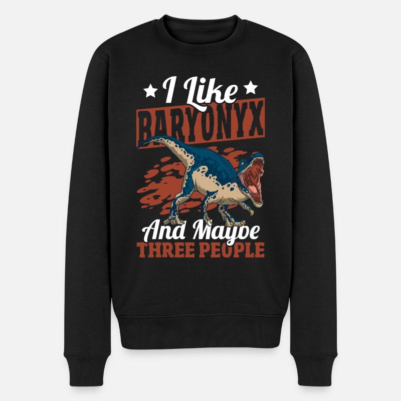 Paläontologie Dinosaurier Dino Raubtier Baryonyx - Männer Premium Bio Pullover - Schwarz