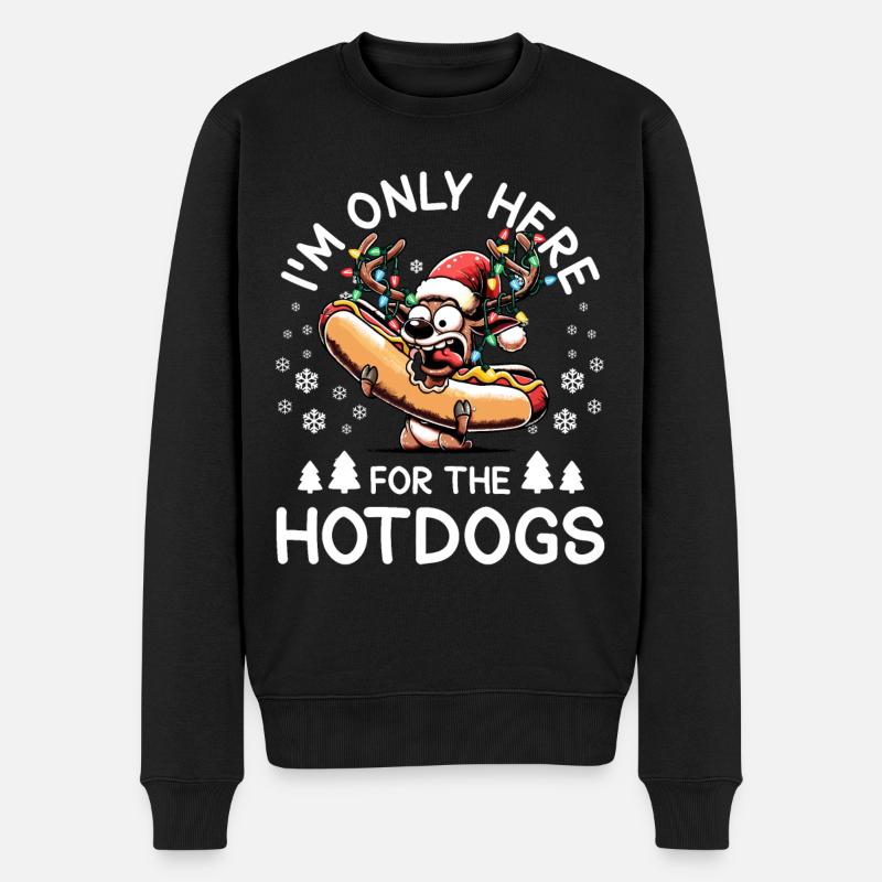 Hot-dog renne de Noël - Pull Premium bio Homme - noir