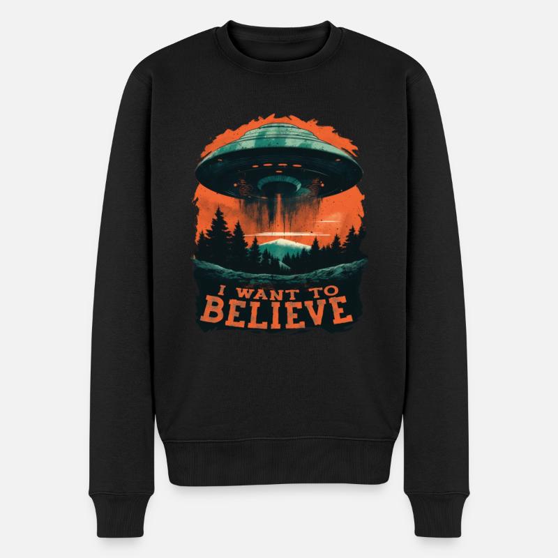 Alimenter le sentiment que je veux croire au design - Pull Premium bio Homme - noir