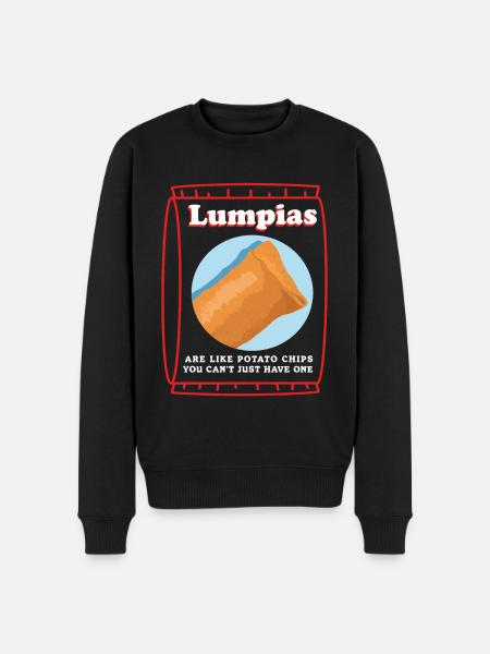 Lumpia Loempia Spring Rolls Gift - Men's Premium Organic Jumper - black