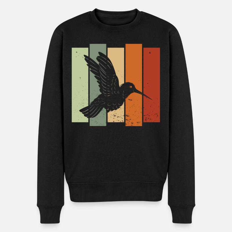 Colibri Rétro Birdwatching Bird Watcher - Pull Premium bio Homme - noir