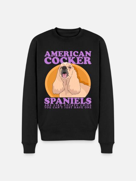 Amerikanischer Cocker Spaniel Besitzer Geschenk - Männer Premium Bio Pullover - Schwarz
