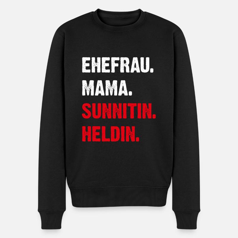 Hatay Frau | Hatay Geschenk - Männer Premium Bio Pullover - Schwarz