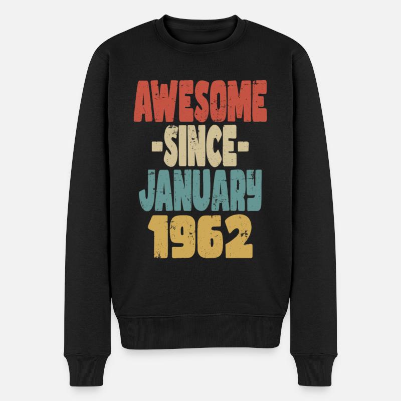 Fantastischer Januar 1954 - Männer Premium Bio Pullover - Schwarz