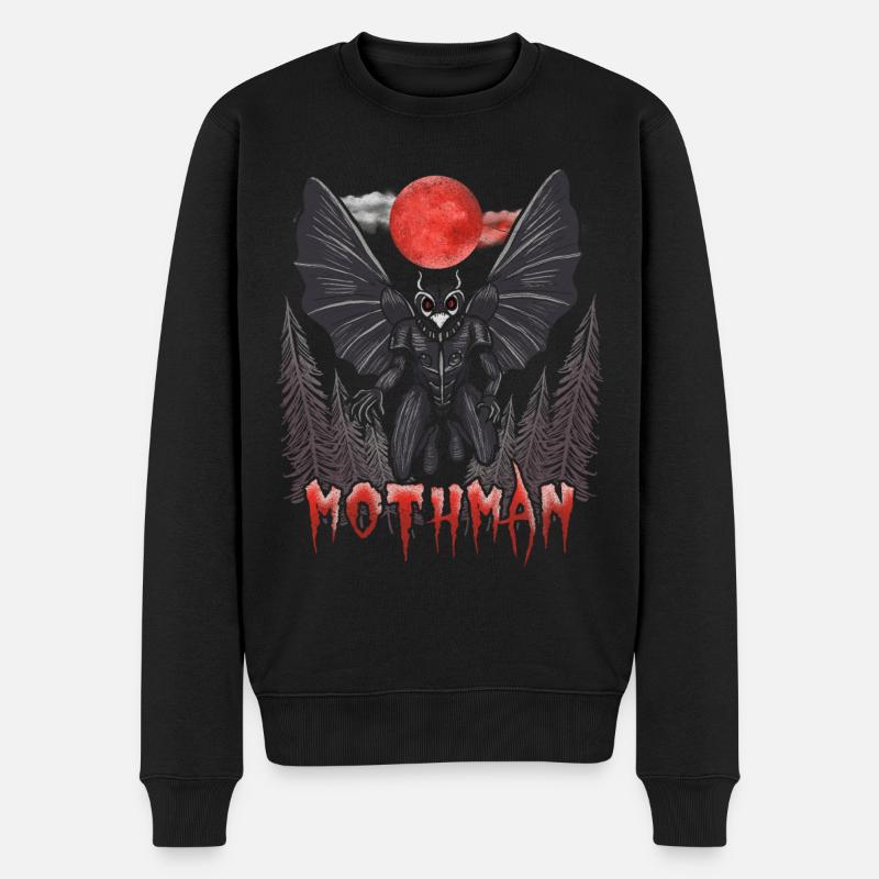 Mothman - Männer Premium Bio Pullover - Schwarz