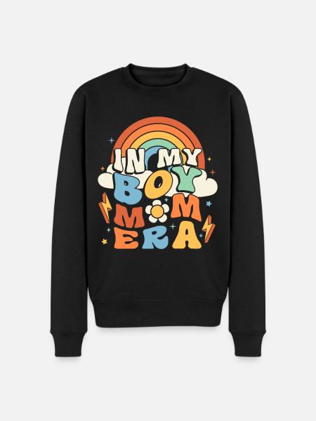 In My Boy Mamma Era Groovy - Maglione ecologico premium da uomo - nero