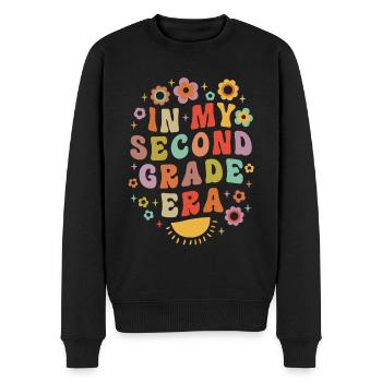 In My Second Grade Era 2nd Grade Groovy Vintage - Men's Premium Organic Jumper - black - Front - Nico (187cm)