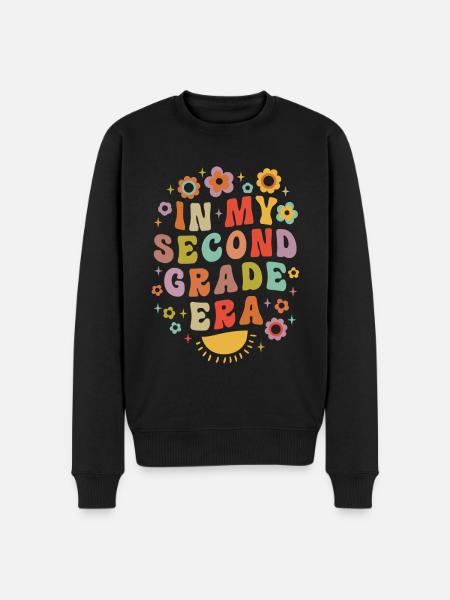 In My Second Grade Era 2nd Grade Groovy Vintage - Men's Premium Organic Jumper - black