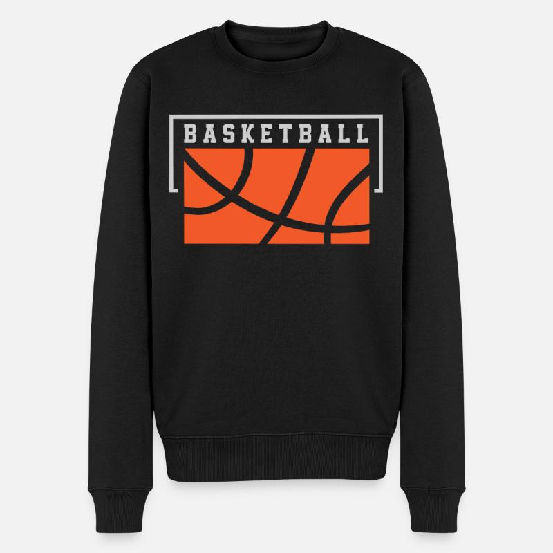Basketball Basketballer - Männer Premium Bio Pullover - Schwarz