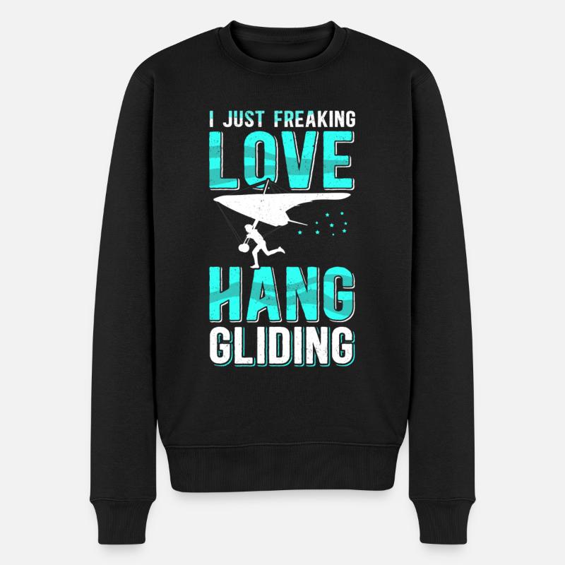 Hang Gliding Hanggliding Hängegleiter Geschenk - Männer Premium Bio Pullover - Schwarz