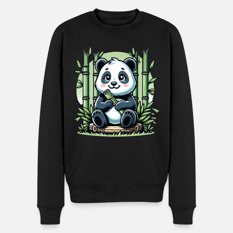 Panda Bambou - Pull Premium bio Homme - noir