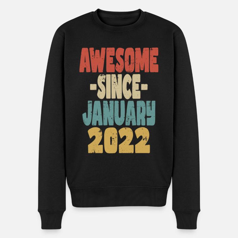 Toller Januar 2022 - Männer Premium Bio Pullover - Schwarz