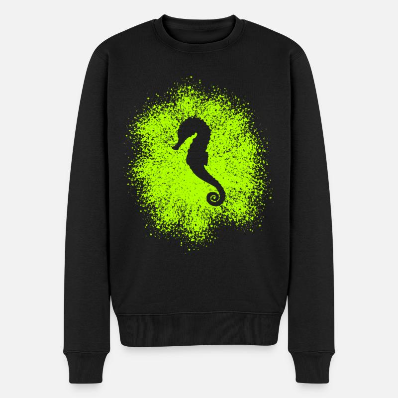 Hippocampe - Pull Premium bio Homme - noir