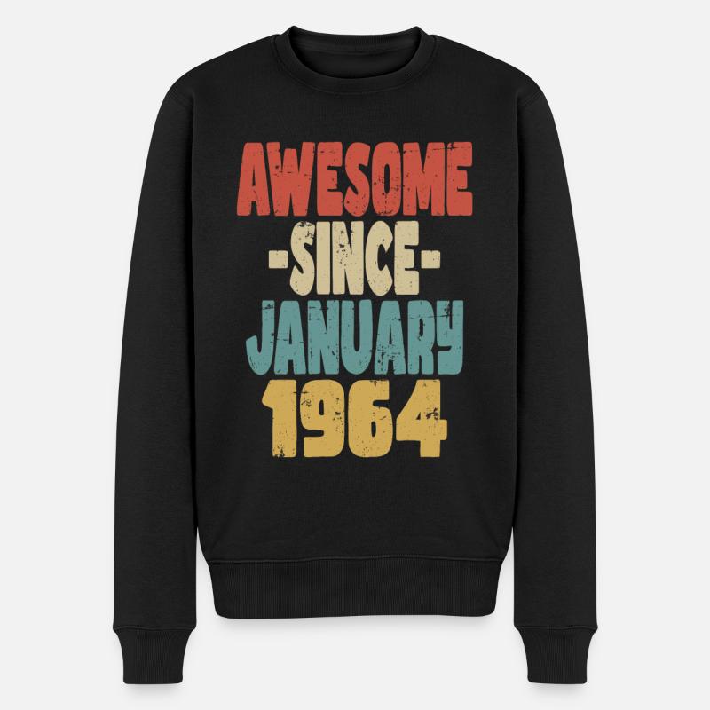 Génial janvier 1964 - Pull Premium bio Homme - noir