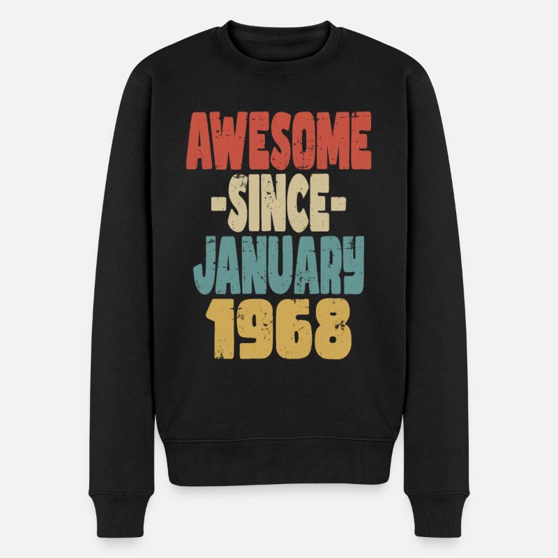 Génial janvier 1968 - Pull Premium bio Homme - noir