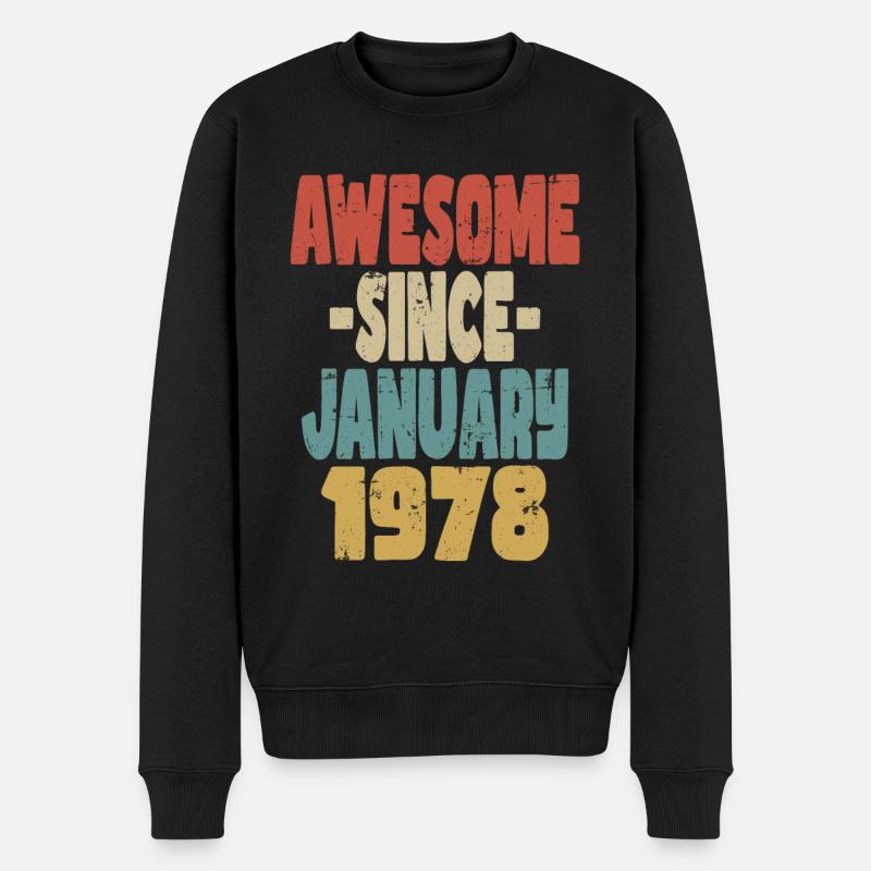 Génial janvier 1978 - Pull Premium bio Homme - noir