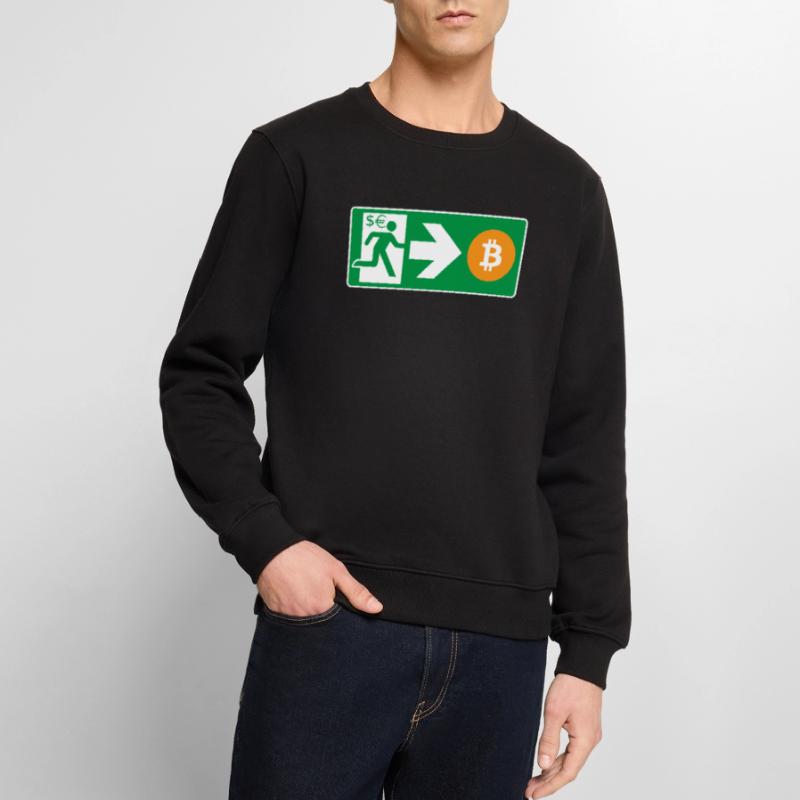 Emergency Exit Bitcoin Bitcoiner Men's Premium Organic Jumper