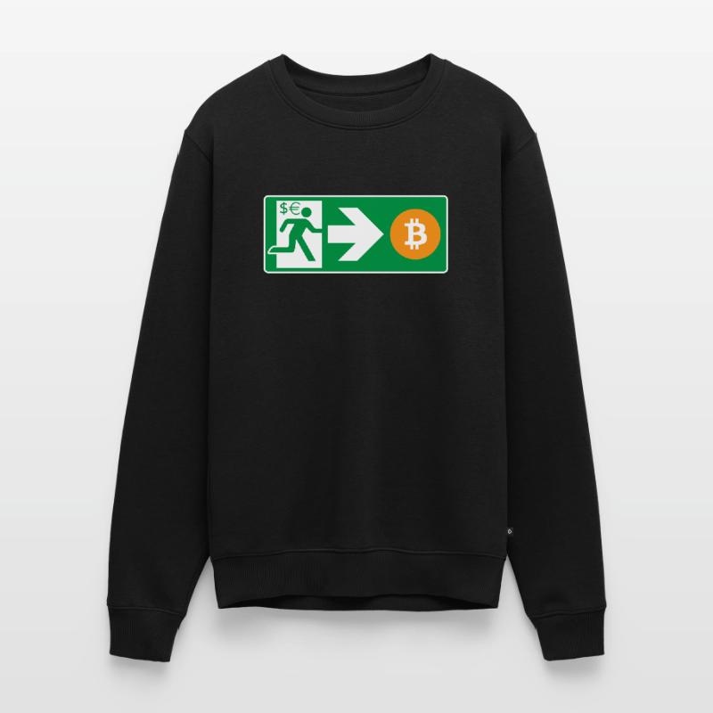 Emergency Exit Bitcoin Bitcoiner Men's Premium Organic Jumper