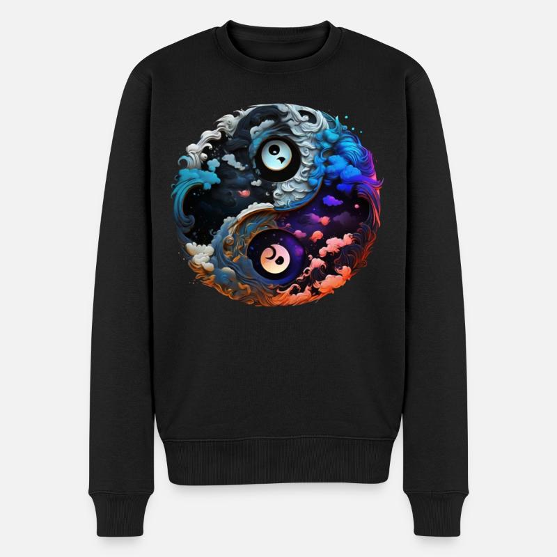 Yin Yang - Männer Premium Bio Pullover - Schwarz