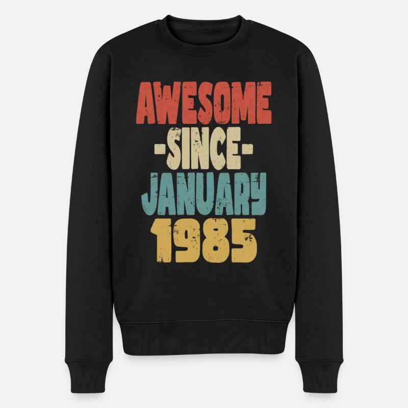 Génial janvier 1985 - Pull Premium bio Homme - noir