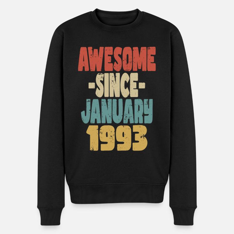 Génial janvier 1993 - Pull Premium bio Homme - noir