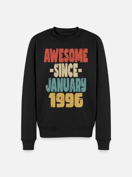 Awesome January 1996 - Men's Premium Organic Jumper - black